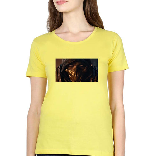 Mortal Kombat T-Shirt for Women-Yellow-Ektarfa.online