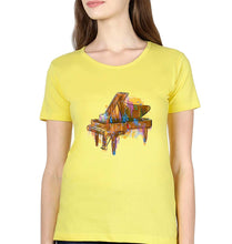 Load image into Gallery viewer, Piano T-Shirt for Women-Yellow-Ektarfa.online
