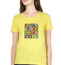 Load image into Gallery viewer, Keith Haring Funny T-Shirt for Women-Yellow-Ektarfa.online
