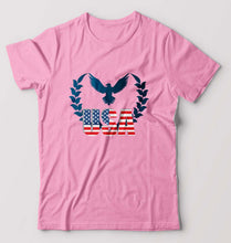 Load image into Gallery viewer, USA America T-Shirt for Men-Light Baby Pink-Ektarfa.online
