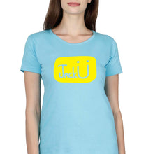 Load image into Gallery viewer, Jack u T-Shirt for Women-Light Blue-Ektarfa.online
