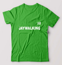 Load image into Gallery viewer, Jaywalking T-Shirt for Men-S(38 Inches)-flag green-Ektarfa.online
