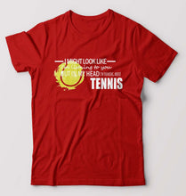 Load image into Gallery viewer, Tennis T-Shirt for Men-Red-Ektarfa.online
