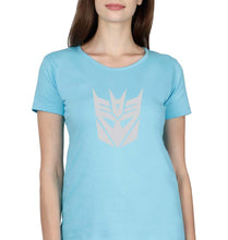 Load image into Gallery viewer, Decepticon Transformers T-Shirt for Women-Light Blue-Ektarfa.online
