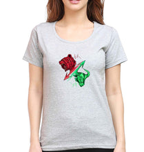 Load image into Gallery viewer, Share Market(Stock Market) T-Shirt for Women-Grey melange-Ektarfa.online
