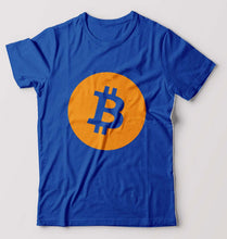 Load image into Gallery viewer, Cryptocurrency Bitcoin T-Shirt for Men-Royal Blue-Ektarfa.online
