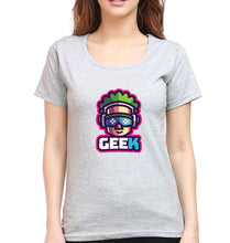 Load image into Gallery viewer, Geek T-Shirt for Women-Grey Melange-Ektarfa.online

