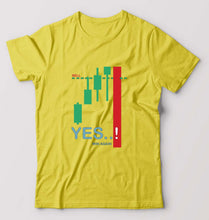 Load image into Gallery viewer, Share Market(Stock Market) T-Shirt for Men-S(38 Inches)-Yellow-Ektarfa.online
