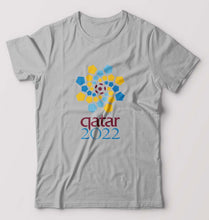 Load image into Gallery viewer, FIFA World Cup Qatar 2022 T-Shirt for Men-S(38 Inches)-Grey Melange-Ektarfa.online
