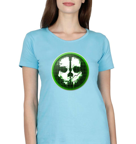 Call of Duty (COD) T-Shirt for Women-Light Blue-Ektarfa.online