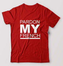 Load image into Gallery viewer, Pardon My French T-Shirt for Men-Red-Ektarfa.online
