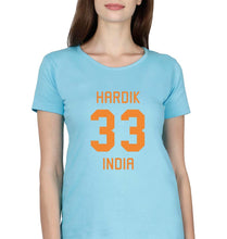 Load image into Gallery viewer, Hardik Pandya T-Shirt for Women-Sky Blue-Ektarfa.online
