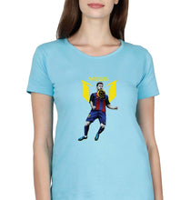 Load image into Gallery viewer, Messi T-Shirt for Women-Light Blue-Ektarfa.online
