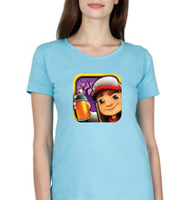 Load image into Gallery viewer, Subway Surfers T-Shirt for Women-Light Blue-Ektarfa.online
