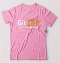 Load image into Gallery viewer, GitHub T-Shirt for Men-Light Baby Pink-Ektarfa.online
