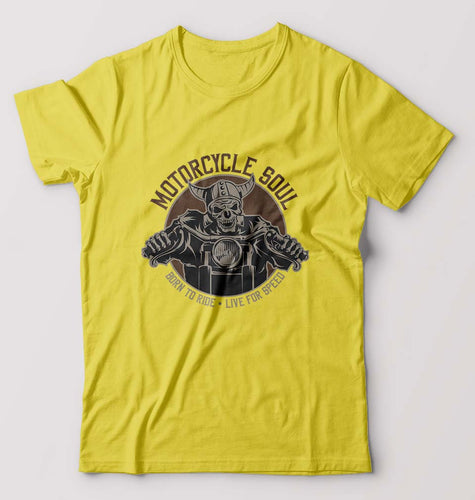 Motercycle Born To Ride T-Shirt for Men-Yellow-Ektarfa.online
