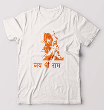 Load image into Gallery viewer, Jai Shree Ram T-Shirt for Men-White-Ektarfa.online
