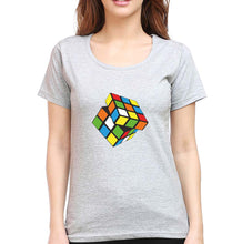Load image into Gallery viewer, Rubik&#39;s Cube T-Shirt for Women-Grey Melange-Ektarfa.online
