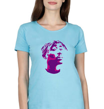 Load image into Gallery viewer, Tupac 2Pac T-Shirt for Women-Light Blue-Ektarfa.online
