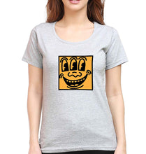 Load image into Gallery viewer, Keith Haring Funny T-Shirt for Women-Grey Melange-Ektarfa.online
