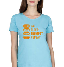 Load image into Gallery viewer, Trumpet T-Shirt for Women-Light Blue-Ektarfa.online
