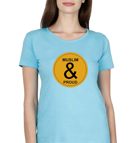 Muslim T-Shirt for Women-Light Blue-Ektarfa.online
