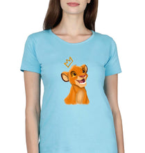 Load image into Gallery viewer, Lion King Simba T-Shirt for Women-Light Blue-Ektarfa.online
