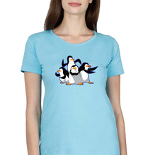 Load image into Gallery viewer, Penguins of Madagascar T-Shirt for Women-Light Blue-Ektarfa.online
