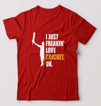 Load image into Gallery viewer, Love Cricket T-Shirt for Men-Red-Ektarfa.online
