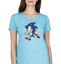 Load image into Gallery viewer, Sonic T-Shirt for Women-Light Blue-Ektarfa.online
