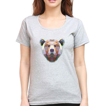 Load image into Gallery viewer, Bear T-Shirt for Women-Grey Melange-Ektarfa.online
