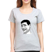 Load image into Gallery viewer, Yao Ming Face(Bitch Please) T-Shirt for Women-Grey Melange-Ektarfa.online

