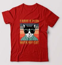 Load image into Gallery viewer, Cat T-Shirt for Men-Red-Ektarfa.online
