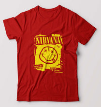 Load image into Gallery viewer, Nirvana T-Shirt for Men-Red-Ektarfa.online
