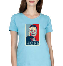 Load image into Gallery viewer, Elon Musk Hope T-Shirt for Women-Light Blue-Ektarfa.online
