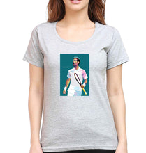 Load image into Gallery viewer, Novak Djokovic Tennis T-Shirt for Women-Grey melange-Ektarfa.online

