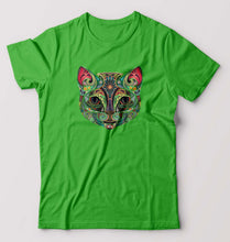 Load image into Gallery viewer, Psychedelic Cat T-Shirt for Men-flag green-Ektarfa.online
