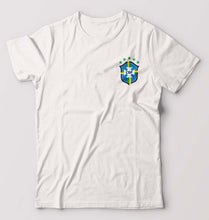 Load image into Gallery viewer, Brazil Football T-Shirt for Men-S(38 Inches)-White-Ektarfa.online
