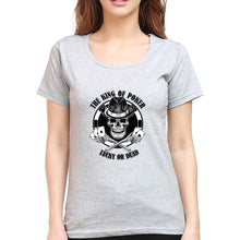 Load image into Gallery viewer, Poker T-Shirt for Women-Grey Melange-Ektarfa.online
