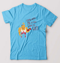 Load image into Gallery viewer, Gym T-Shirt for Men-Light Blue-Ektarfa.online
