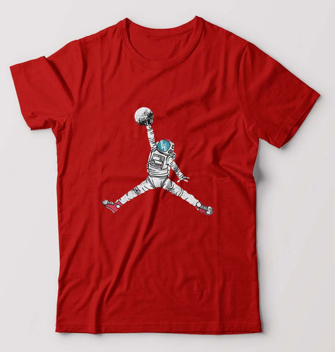 Jorden Space Dunk T-Shirt for Men-Red-Ektarfa.online