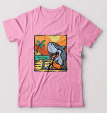 Load image into Gallery viewer, Shark T-Shirt for Men-Light Baby Pink-Ektarfa.online
