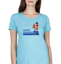 Load image into Gallery viewer, Manny Pacquiao T-Shirt for Women-Light Blue-Ektarfa.online
