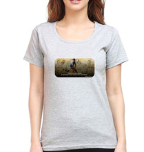 Load image into Gallery viewer, Dhyan Chand T-Shirt for Women-Grey Melange-Ektarfa.online
