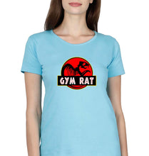 Load image into Gallery viewer, Gym Rat T-Shirt for Women-Light Blue-Ektarfa.online
