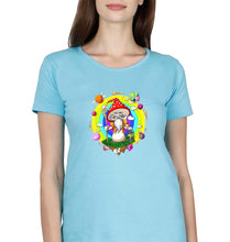 Load image into Gallery viewer, Mushroom T-Shirt for Women-Light Blue-Ektarfa.online
