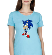 Load image into Gallery viewer, Sonic T-Shirt for Women-Light Blue-Ektarfa.online
