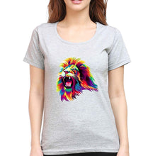 Load image into Gallery viewer, Lion T-Shirt for Women-Grey Melange-Ektarfa.online
