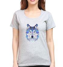 Load image into Gallery viewer, Wolf T-Shirt for Women-Grey Melange-Ektarfa.online

