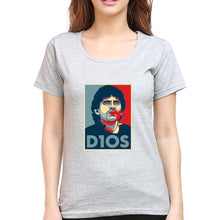 Load image into Gallery viewer, Diego Maradona T-Shirt for Women-Grey Melange-Ektarfa.online
